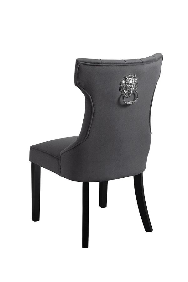 Schwarz My-Furniture Venice Stuhl mit dekorativem L/öwenkopf mit Ring