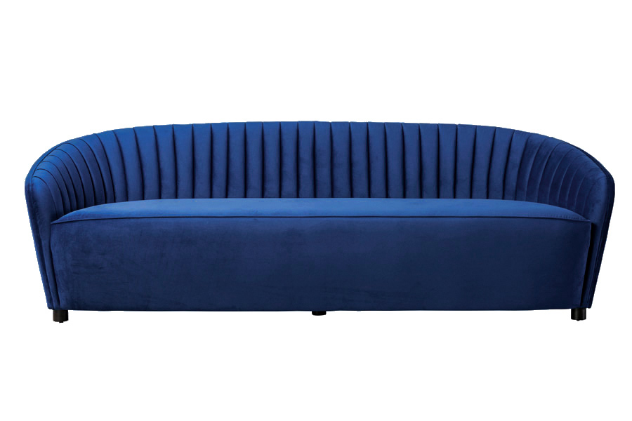 Image of Alice Three Seat Sofa - Navy Blue