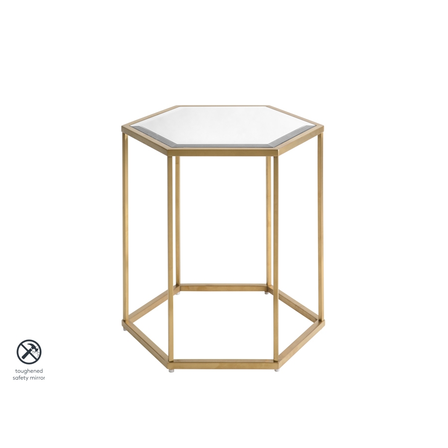 Image of Alveare Brass Side Table