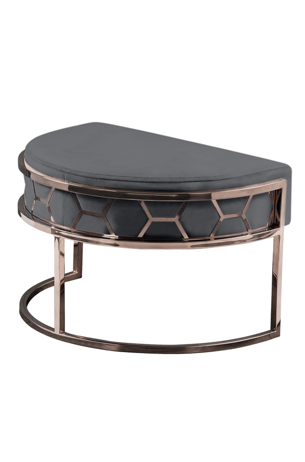 Image of Alveare Footstool Copper -Smoke Grey