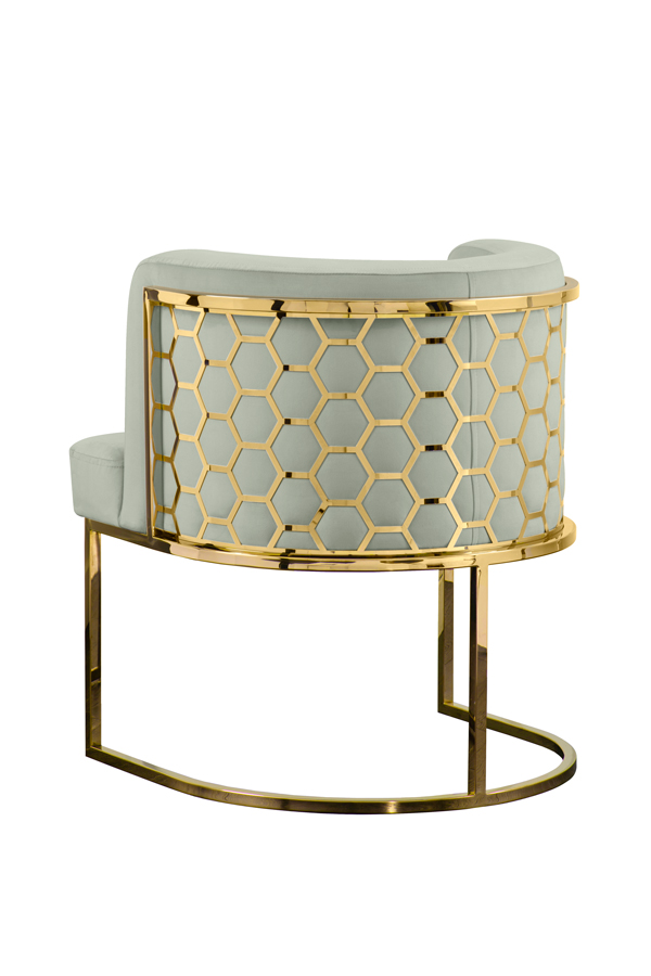 Image of Alveare Dining Chair Brass - Jade