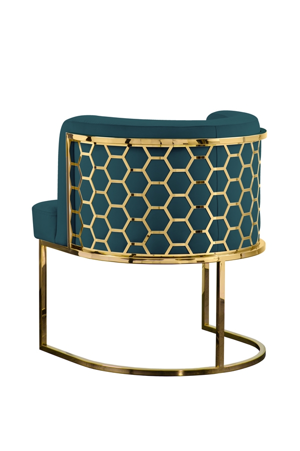 Alveare Dining chair Brass - Peacock