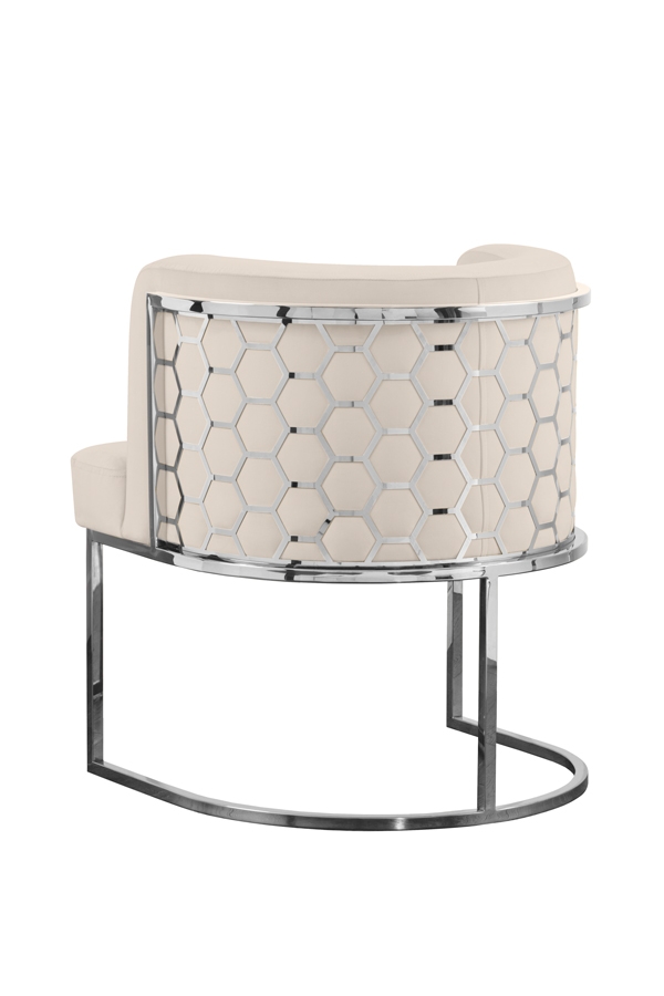 Image of Alveare Dining Chair Silver - Chalk