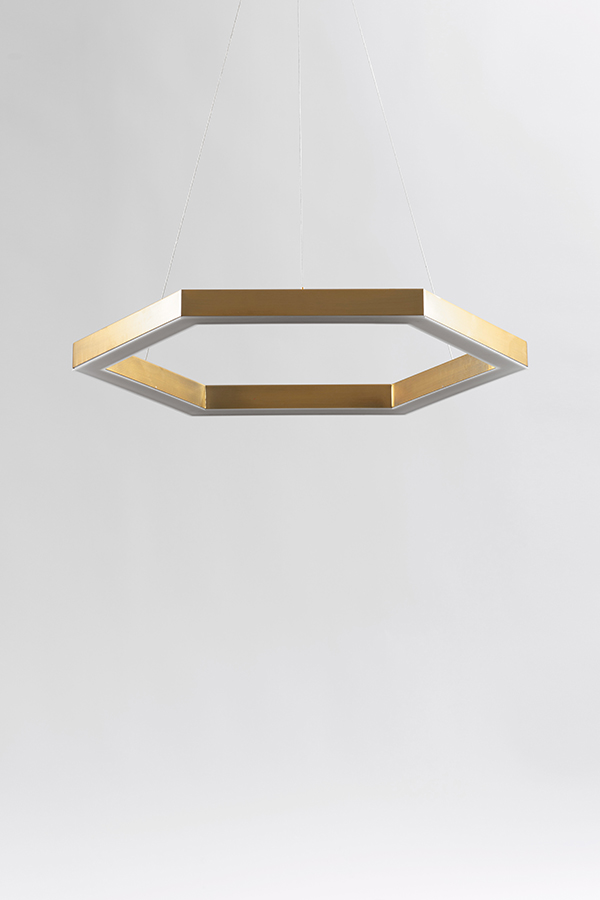 Image of Alveare Brass LED Pendant Light