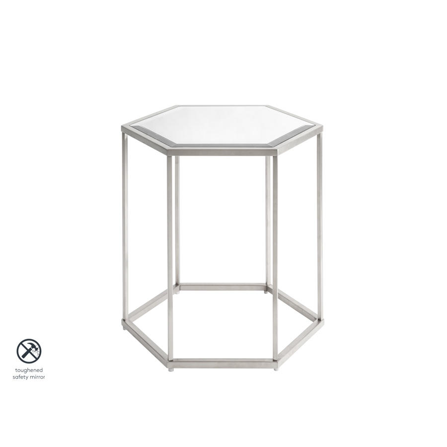 Image of Alveare Silver Side Table
