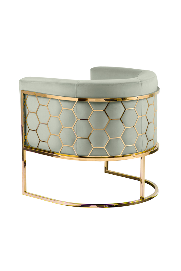 Image of Alveare Tub Chair Brass - Jade