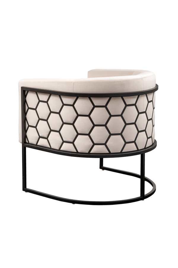 Image of Alveare Tub Chair Black - Chalk