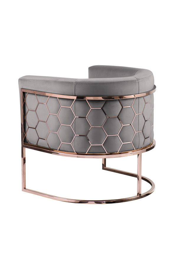 Image of Alveare Tub Chair Copper - Dove Grey