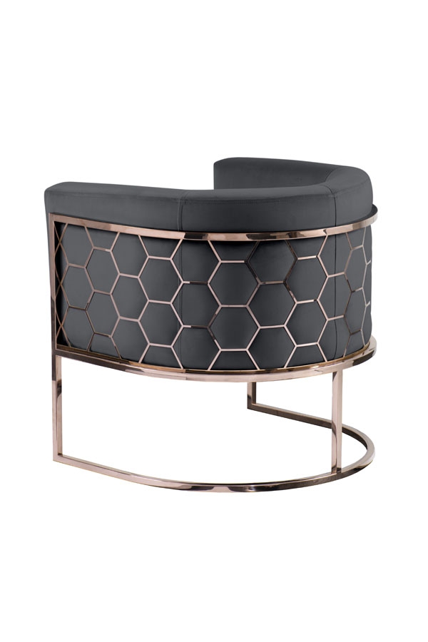 Image of Alveare Tub Chair Copper - Smoke grey