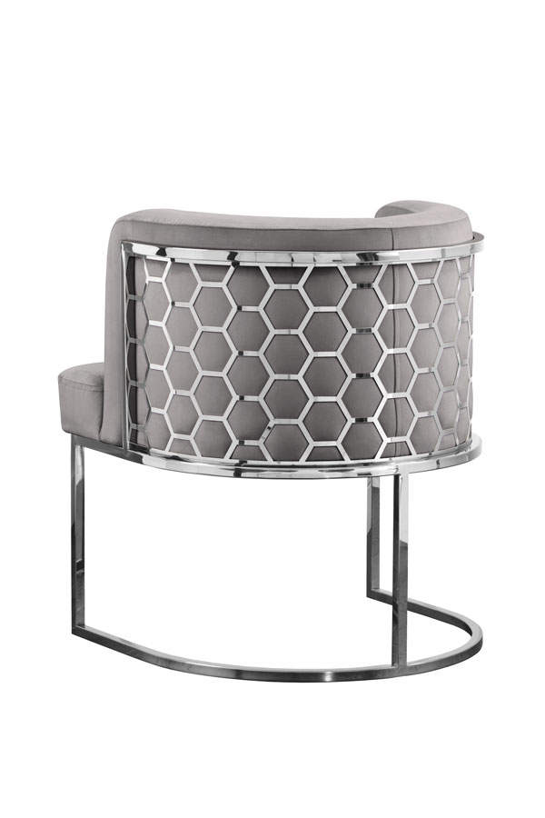 Image of Alveare Dining Chair Silver - Dove Grey