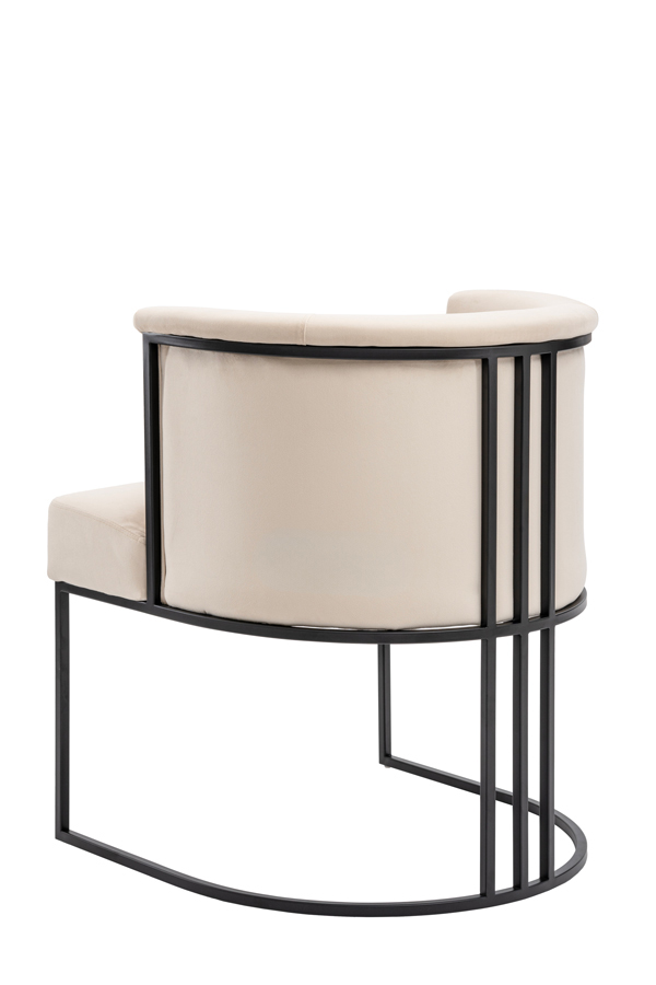 Aria Dining Chair – Chalk – Black Frame