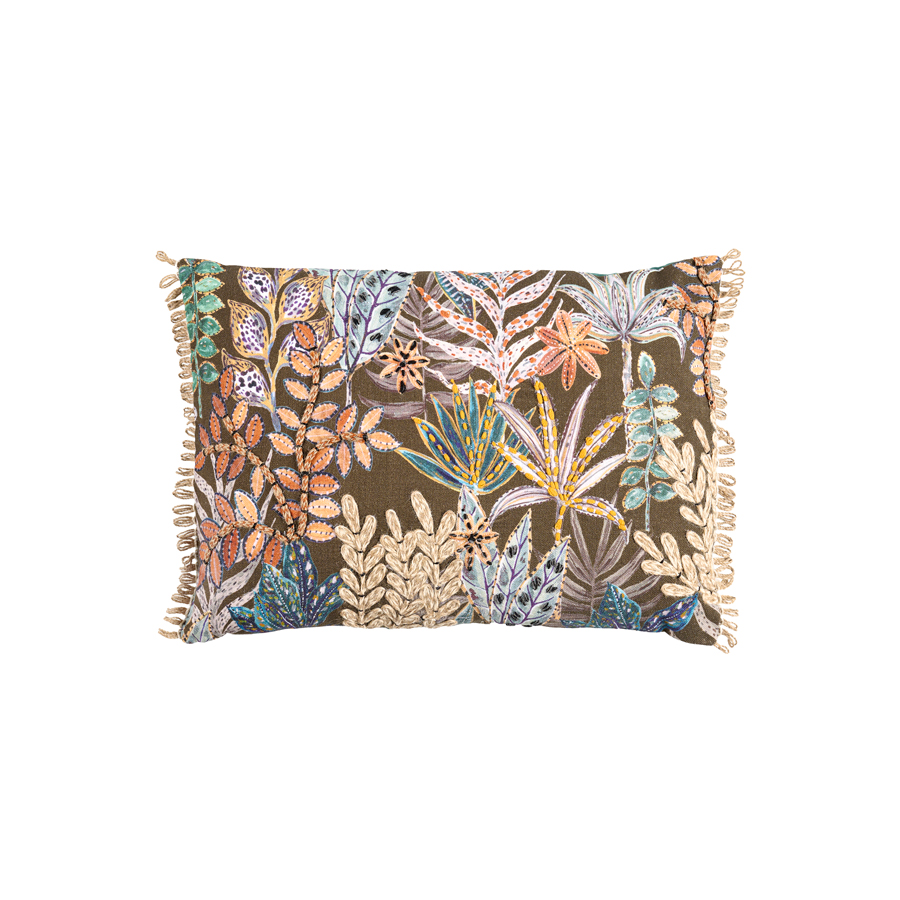Bali Embroidered Rectangular Cushion