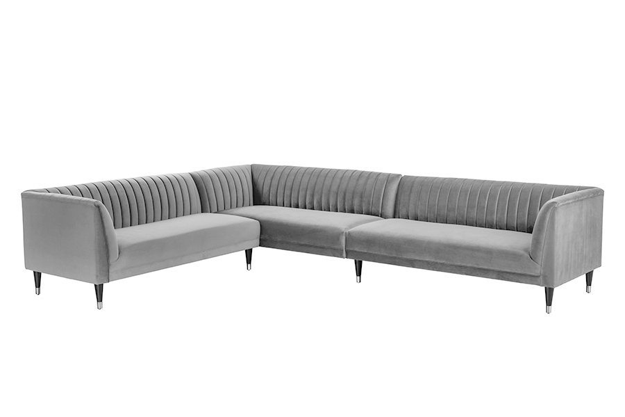 Image of Baxter Large Left Hand Corner Sofa - Dove Grey