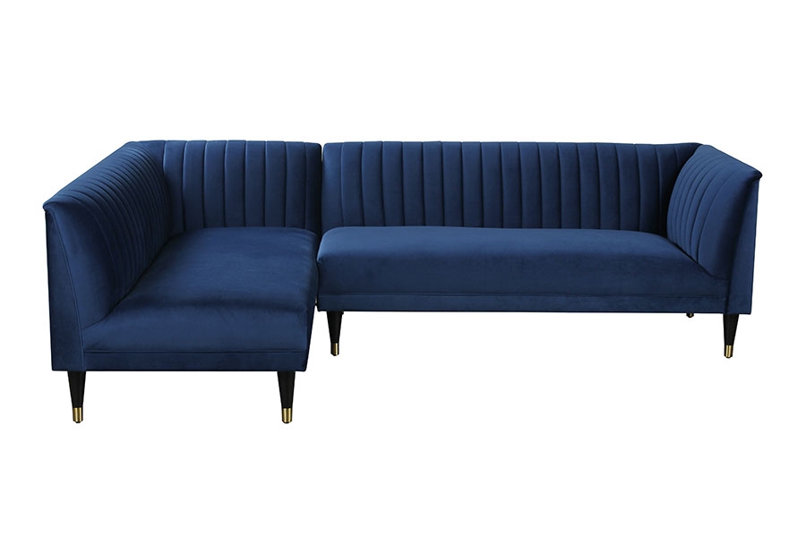 Image of Baxter Left Hand Corner Sofa ??? Navy Blue