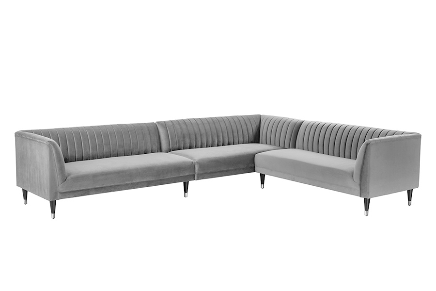 Image of Baxter Large Right Hand Corner Sofa - Dove Grey