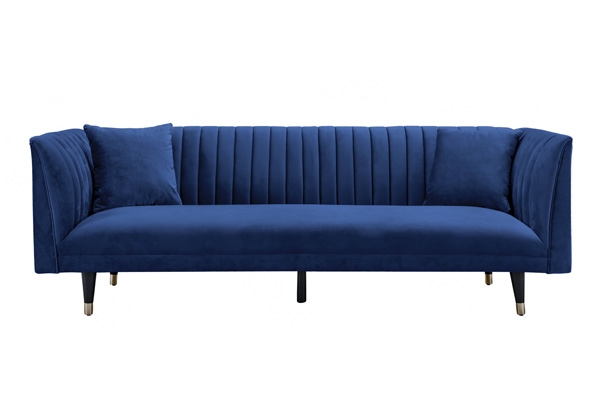 Image of Baxter Three Seat Sofa - Navy Blue