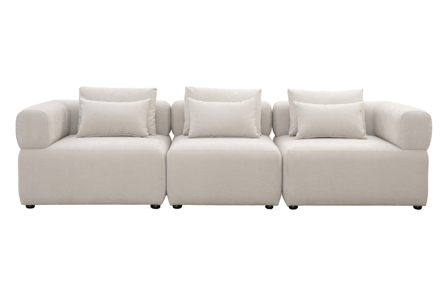 Image of Beck Three Seat Sofa ??? Parchment
