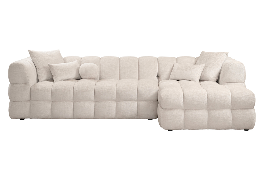 Berlin Right Hand Corner Sofa – Light Taupe Chenille