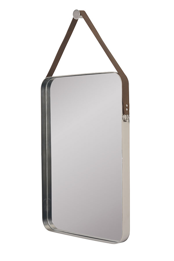 Image of Beron Wall Mirror Brushed Stainless Steel
