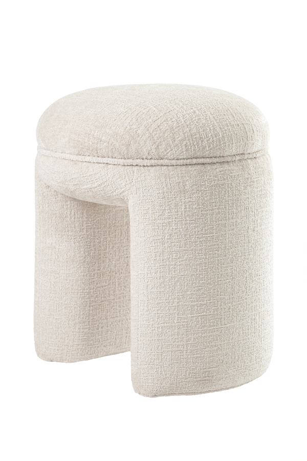 Bolo Stool Light Taupe Chenille