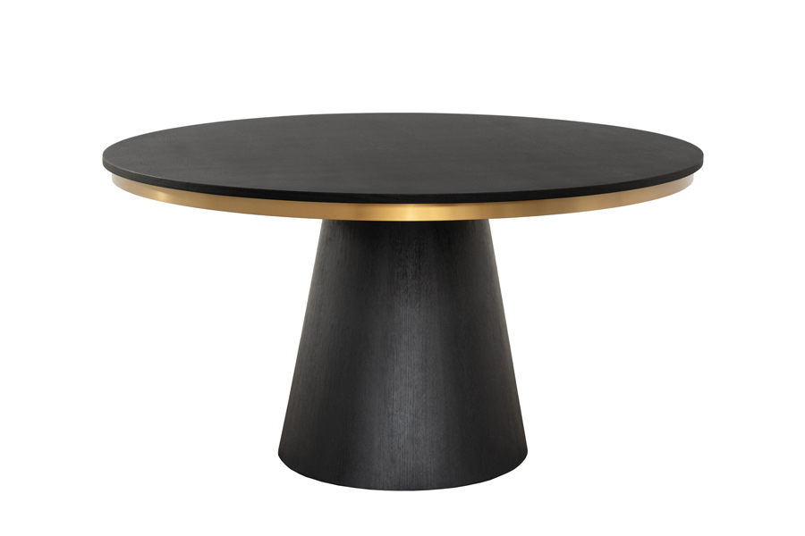 Brewster 4-6  Seat Black Dining Table