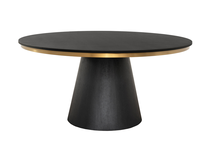 Image of Brewster 6-8 Seat Black Dining Table