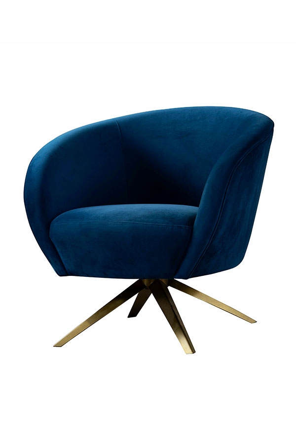 navy blue velvet swivel chair