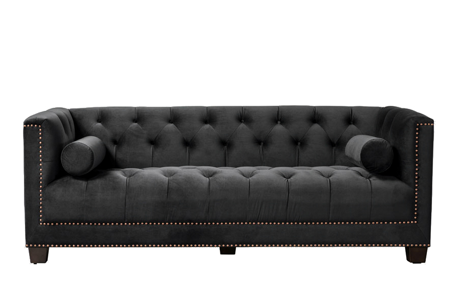 Image of Bankes Three Seat Sofa - Black