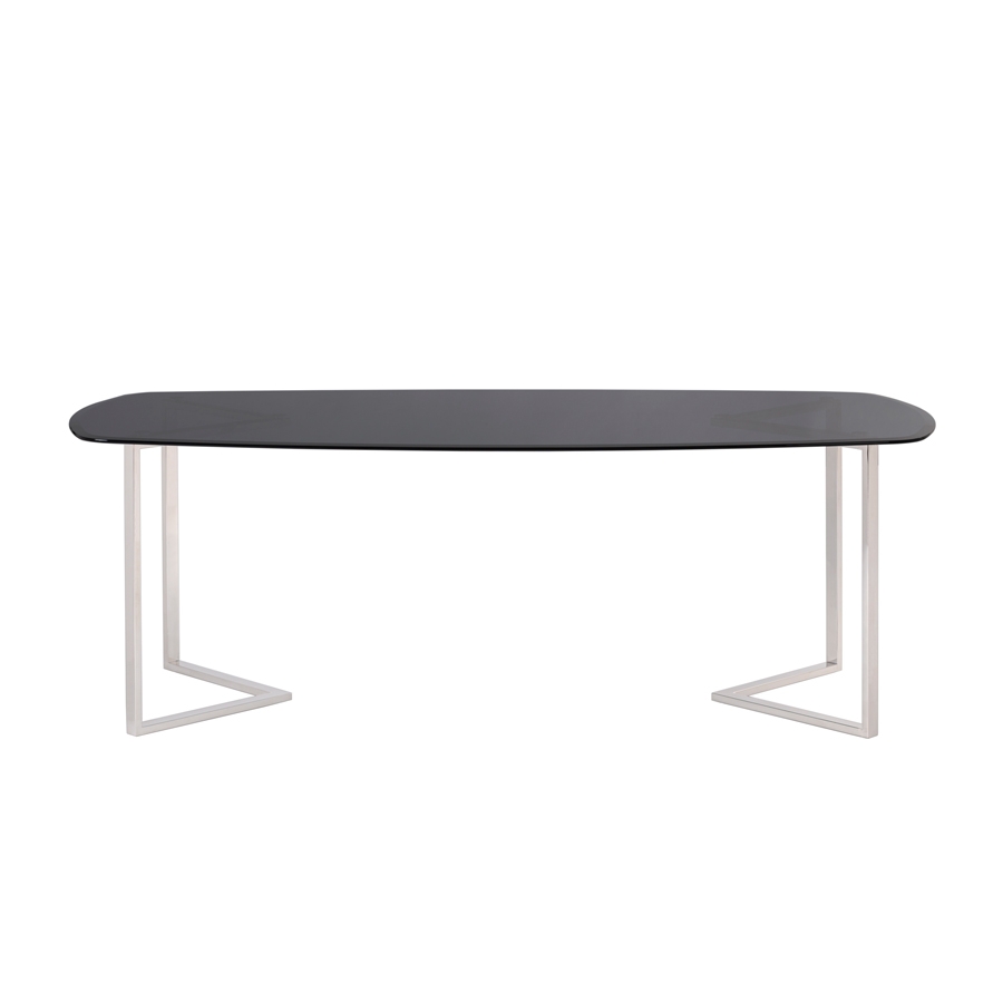 Image of Chevron Silver Dining Table