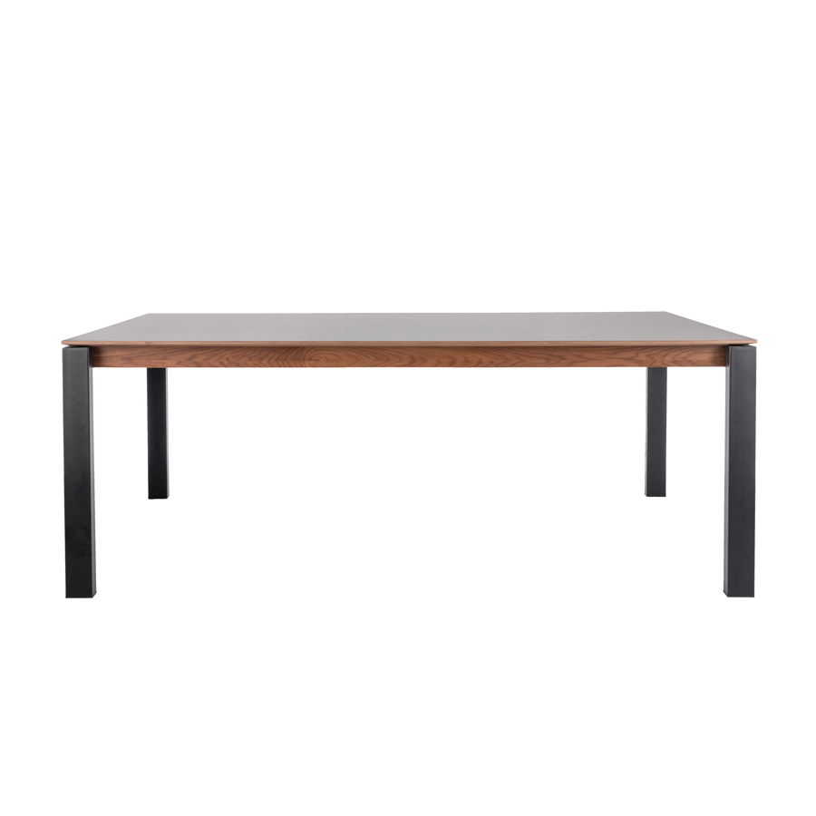 Corinna 8 Seat Dining Table Grey - Black legs