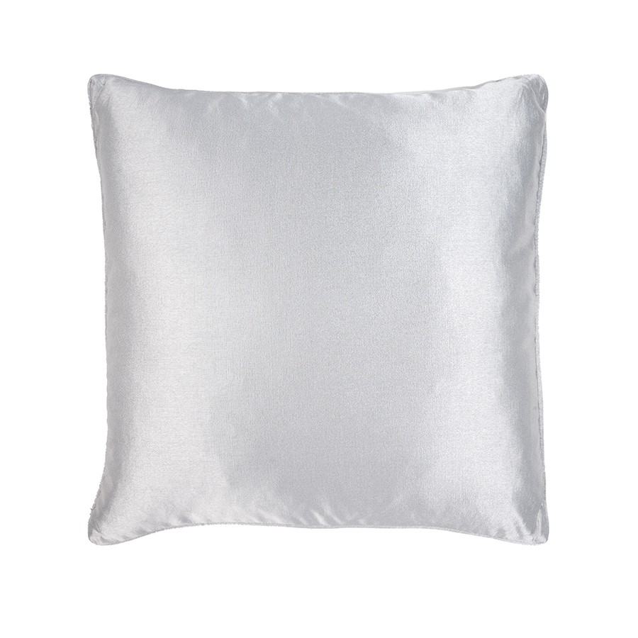 Image of Silver Crepe Square Cushion