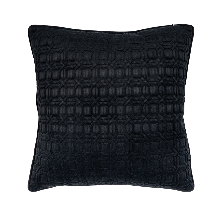 Image of Black Octagon Square Cushion