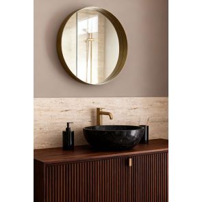 Alana Round Mirror – Brass