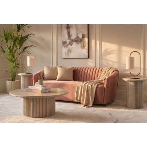 Alice Two Seat Sofa - Blush Pink