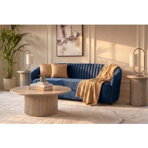Alice Three Seat Sofa - Navy Blue