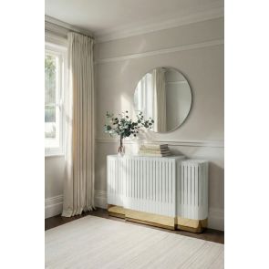 Anastasia Copritermosifone - Vetro bianco e Ottone - Regolabile
