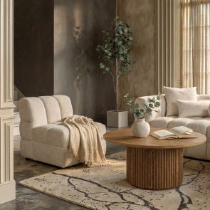 Berlin Lounge Chair - Light Taupe Chenille  