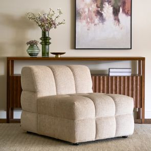 Berlin Fauteuil – Chenille taupe clair