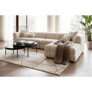 Berlin Extra Large Right-Hand Corner Sofa Light Taupe Chenille 
