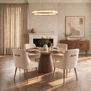 Brewster 4-6 Seat Walnut Dining Table