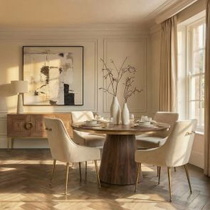 Brewster 4-6 Seat Walnut Dining Table