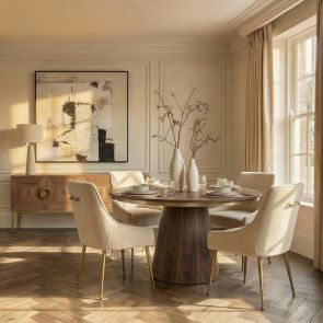 Brewster 4-6 Seat Walnut Dining Table