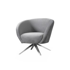 (ID:37428)  Brodie Chair C-210 - Dove Grey /  Chrome Base