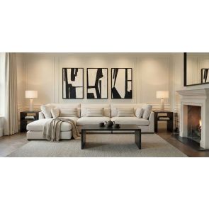 Burbank Four Seat Sofa With Footstool