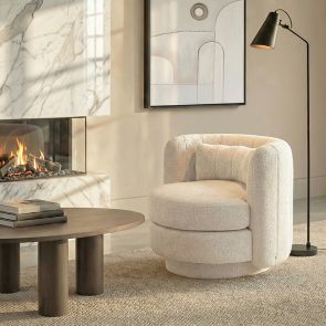 Calvin Draaifauteuil Travertijn