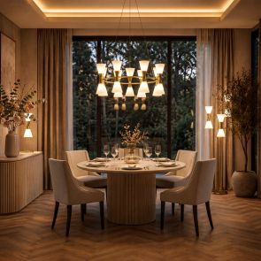 Camille Chandelier Brass