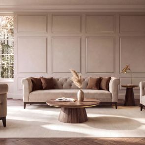 Claremont Three Seat Sofa - Taupe