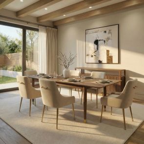 Como Walnut Extending Dining Table