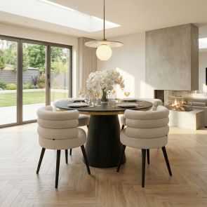 Cooper Eetkamerstoel Licht Taupe Chenille