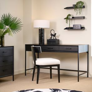 Duo Bureau/Kaptafel/Console Zwart